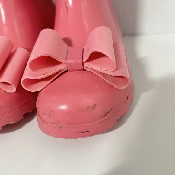 Joyfolie Girls Size 13 Molly Rain Boots Pink Bow - Picture 3 of 11